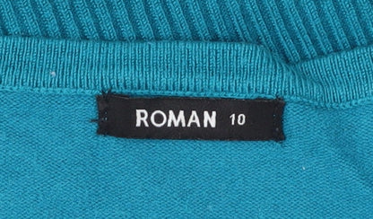 Womens UK Size 10 Roman Blue Pullover Jumper