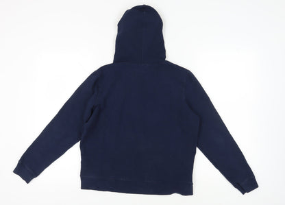 GAP Girls Blue Pullover Hoodie - Size L, Logo Accent