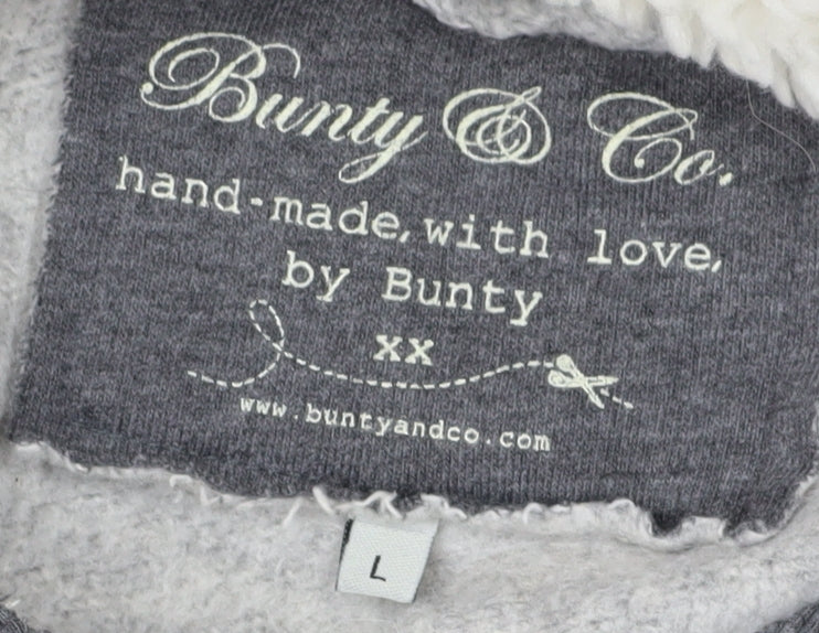 Bunty & Co. Women's Grey Pullover Hoodie, Size L