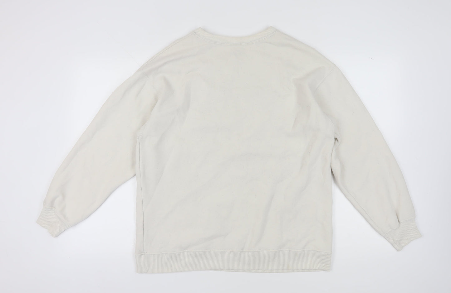 Hollister Women's Beige Graphic Sweatshirt M