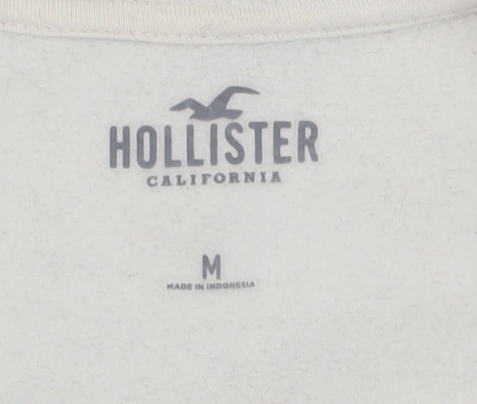 Hollister Women's Beige Graphic Sweatshirt M