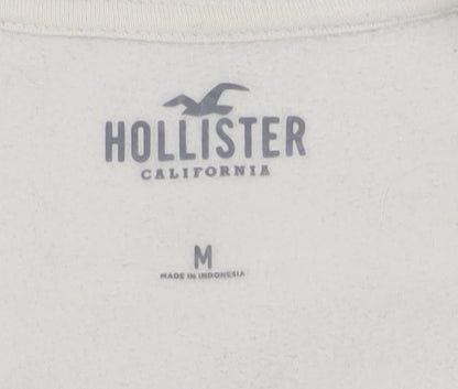 Hollister Women's Beige Graphic Sweatshirt M