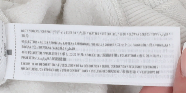 Hollister Women's Beige Graphic Sweatshirt M