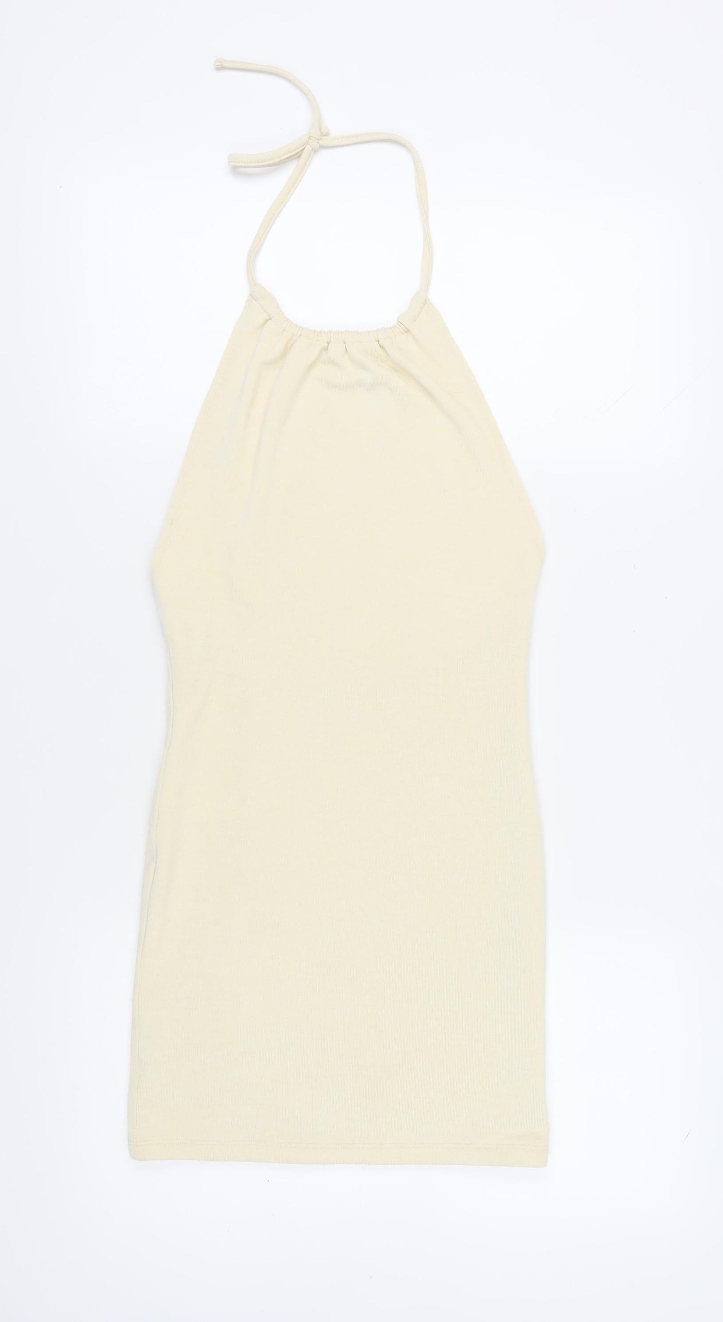 NA-KD Women's Beige XS Halter Slip Dress