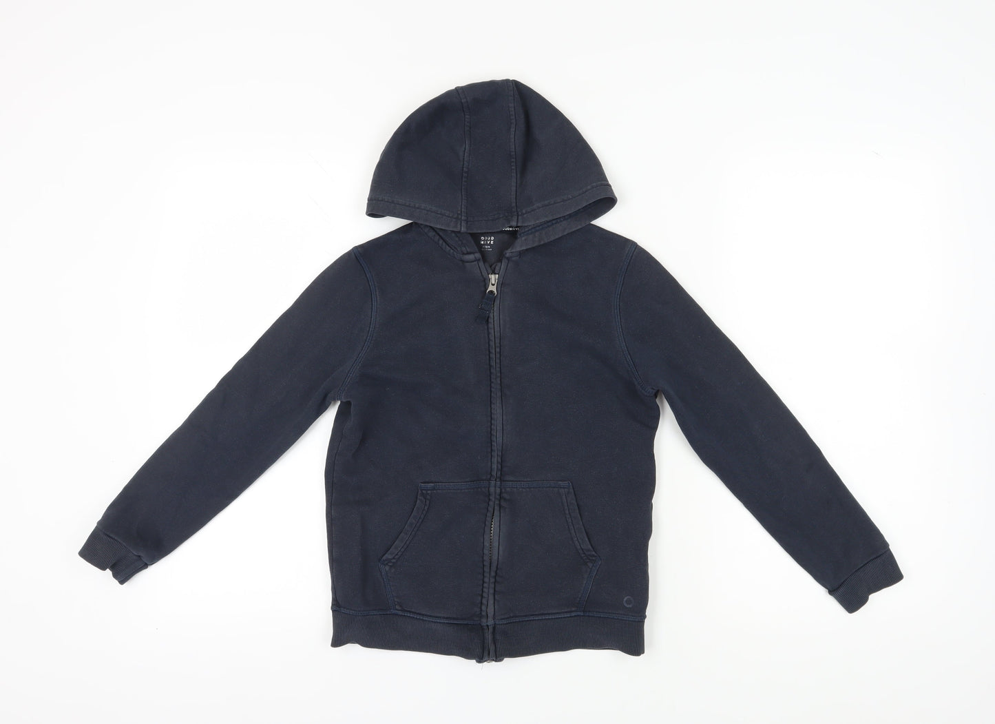 Marks and Spencer Girls Blue Full Zip Hoodie 9-10 Years