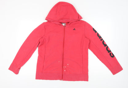 Adidas Women's Pink XL Full Zip Hoodie