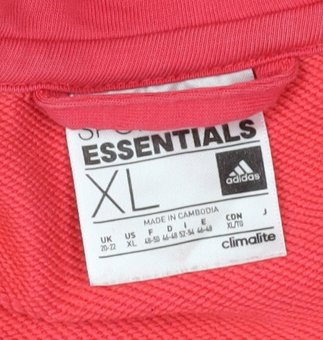 Adidas Women's Pink XL Full Zip Hoodie