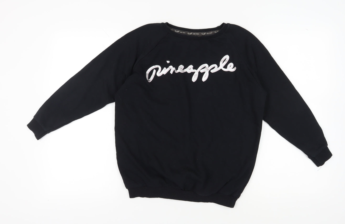 Pineapple Girls Black Sweatshirt 9-10 Years Crew Neck Dance