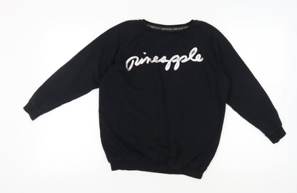 Pineapple Girls Black Sweatshirt 9-10 Years Crew Neck Dance