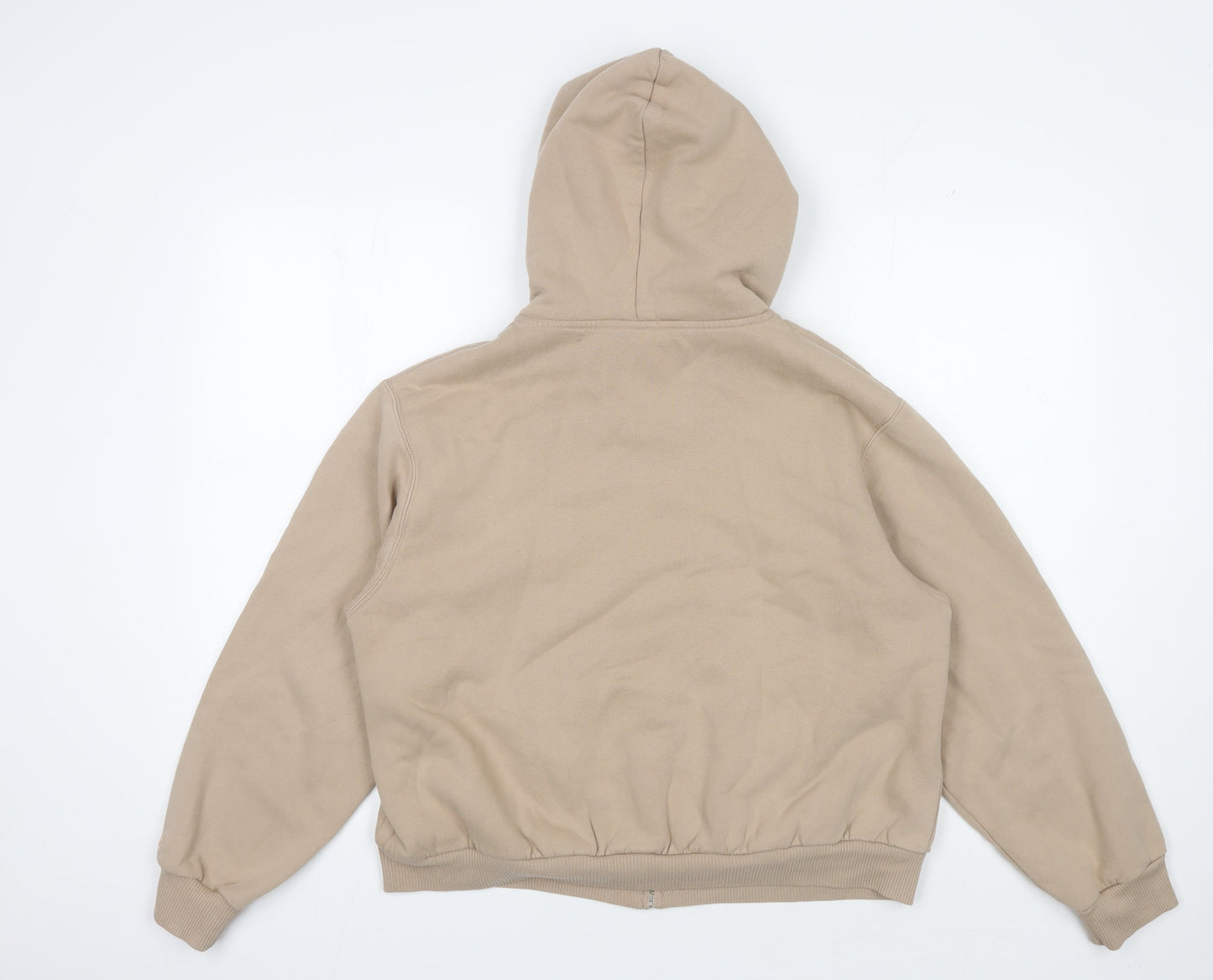 Hollister Women's Beige Full Zip Hoodie Medium