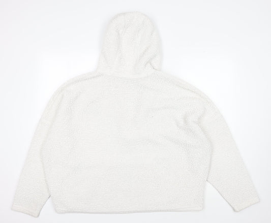 Ellesse Women's White Fleece Hoodie UK 14 - New