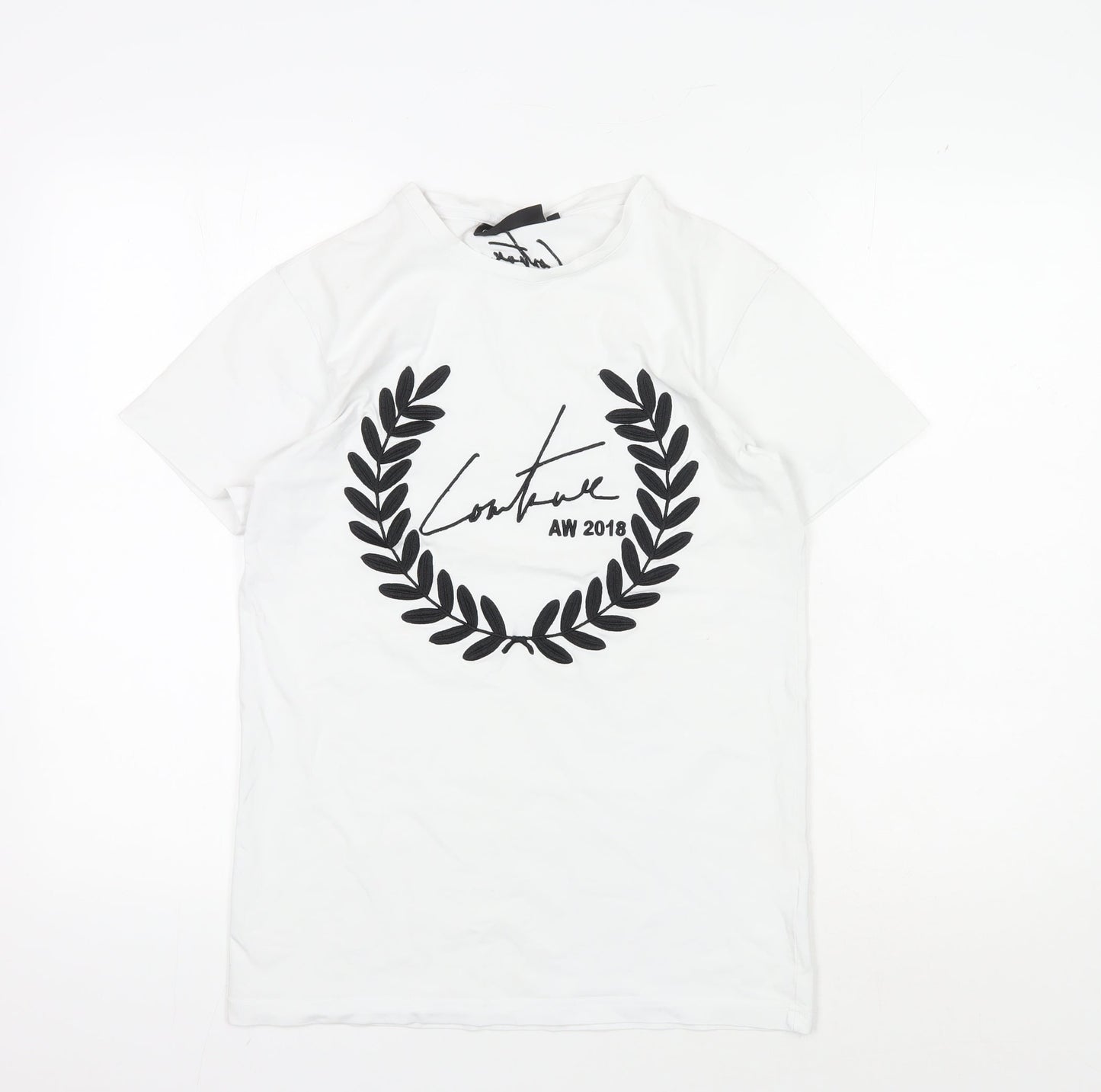 The Couture Club Men's XS White Graphic Print T-Shirt