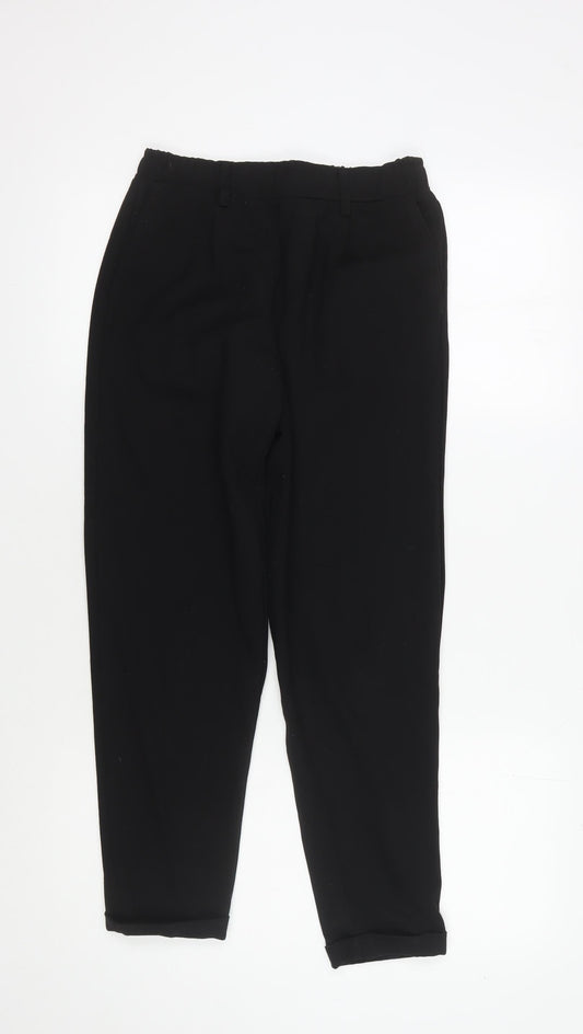 Bershka Women's Black Straight Trousers