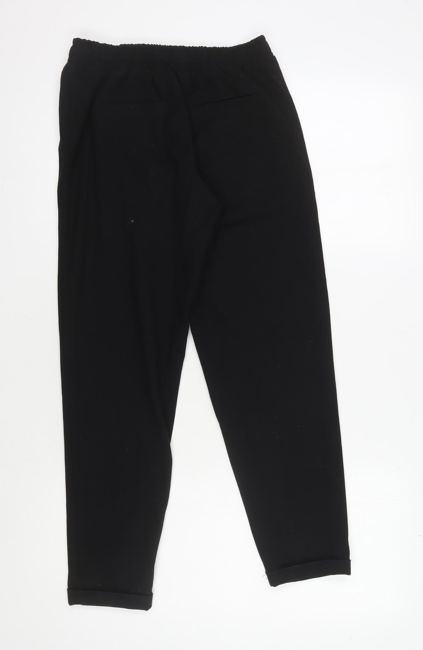 Bershka Women's Black Straight Trousers