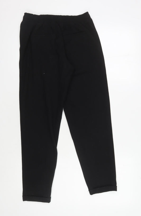 Bershka Women's Black Straight Trousers