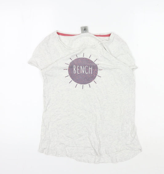 Womens UK Size S Bench White Basic T-Shirt