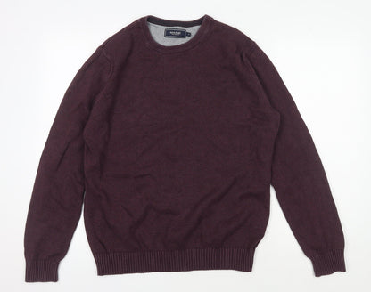 Maine Men's Purple Cotton Pullover Jumper M
