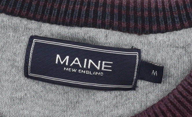 Maine Men's Purple Cotton Pullover Jumper M