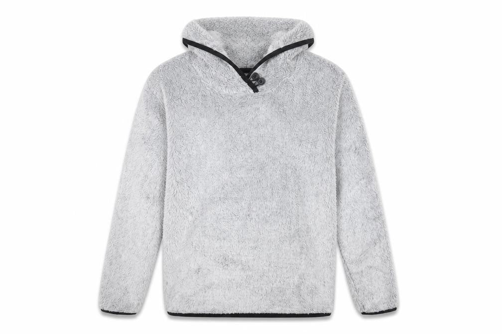 Womens UK Size 8 Crane Grey Pullover Hoodie