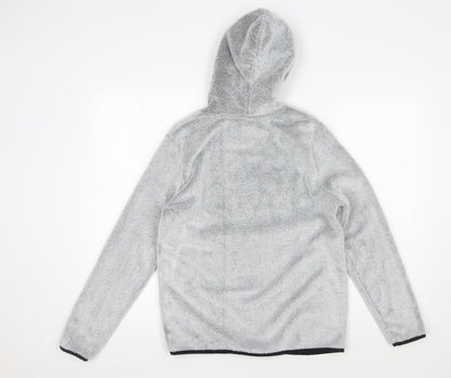 Crane Women's Grey Fleece Pullover Hoodie Size 8