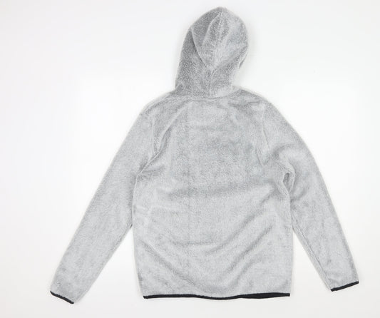 Crane Women's Grey Fleece Pullover Hoodie Size 8