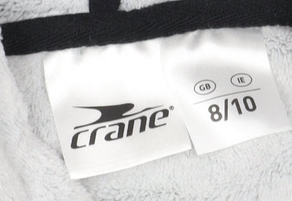 Crane Women's Grey Fleece Pullover Hoodie Size 8