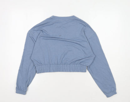 Womens UK Size 6 Boux Avenue Blue Cropped T-Shirt