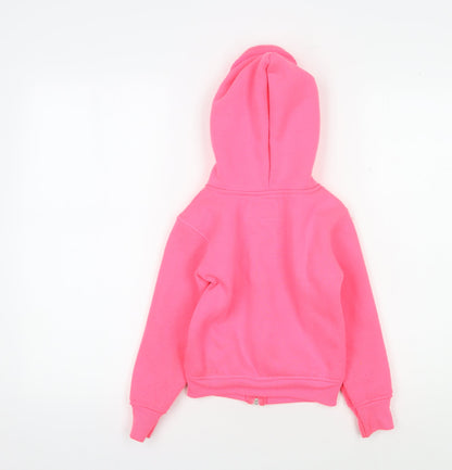 Abercrombie Girls Pink Hoodie 2 Years Full Zip Logo Fleece