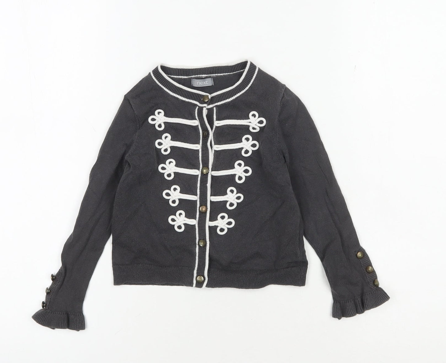 Next Girls Black Cardigan, Age 4 Years, Button Accents