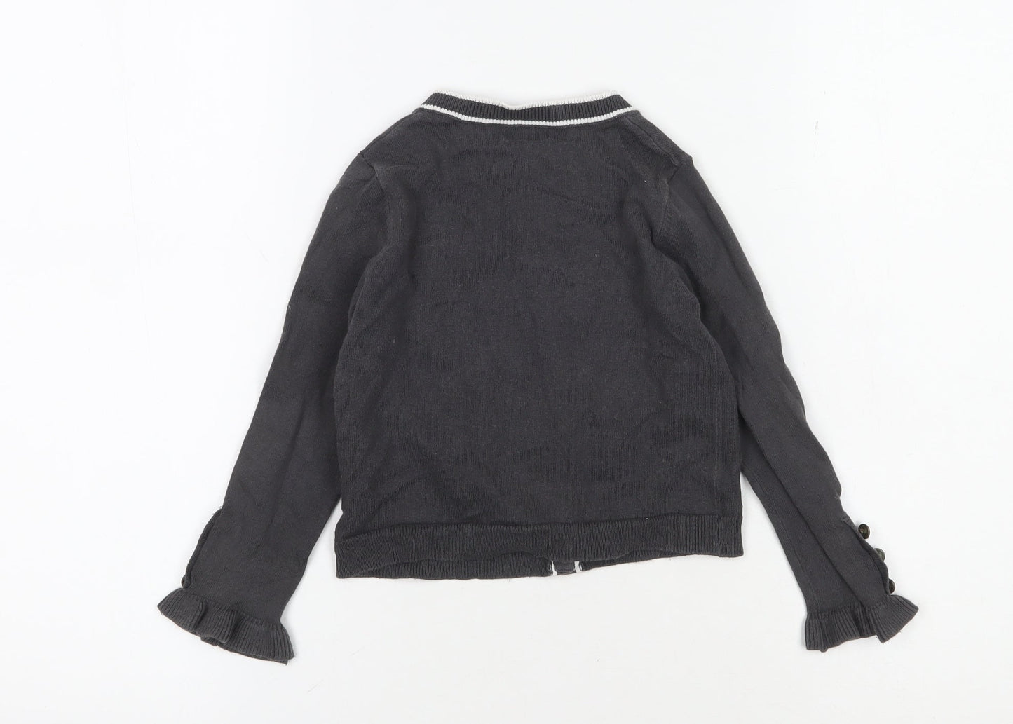 Next Girls Black Cardigan, Age 4 Years, Button Accents