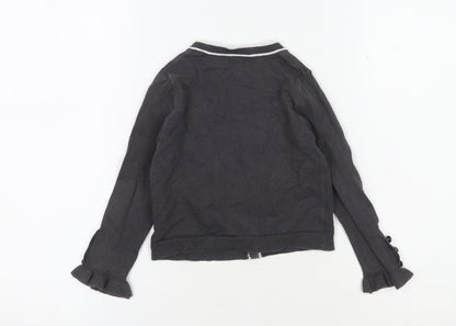 Next Girls Black Cardigan, Age 4 Years, Button Accents