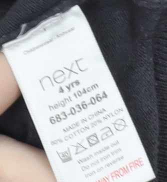 Next Girls Black Cardigan, Age 4 Years, Button Accents