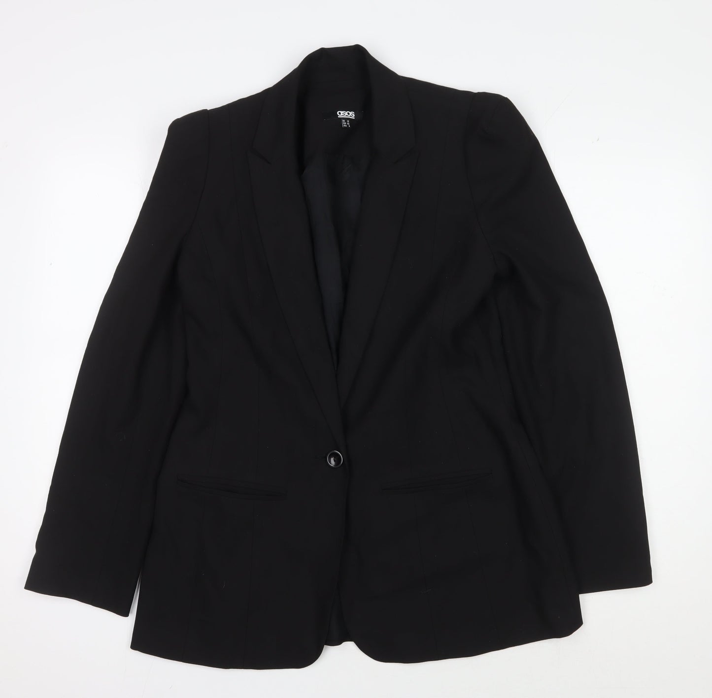 ASOS Women's Black Blazer UK 12, Business, Classic Fit