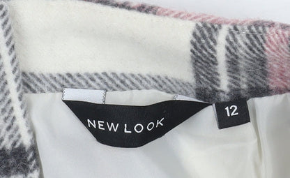 New Look Women's Plaid Short Skirt, Size 12