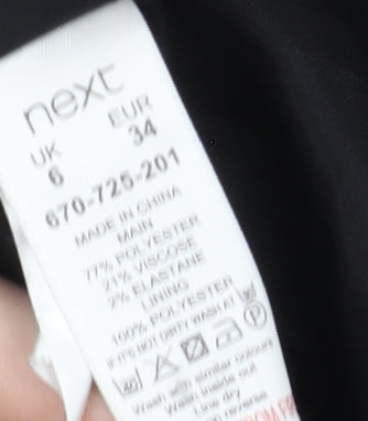 Next Women Black Knee Length Sheath Dress Size 6