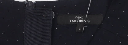 Next Women's Black V-Neck Sheath Dress, Size 8, Workwear