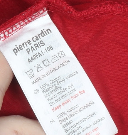 Pierre Cardin Men's Red M Crew Neck T-Shirt