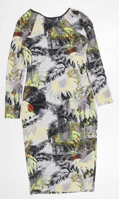 Topshop Women's Multicoloured Bodycon Dress, Size 10