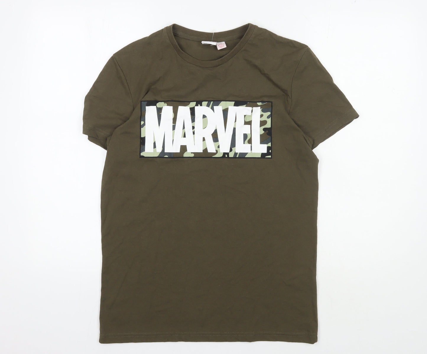 Marvel Men's Green M T-Shirt, Short Sleeve, Comic Print