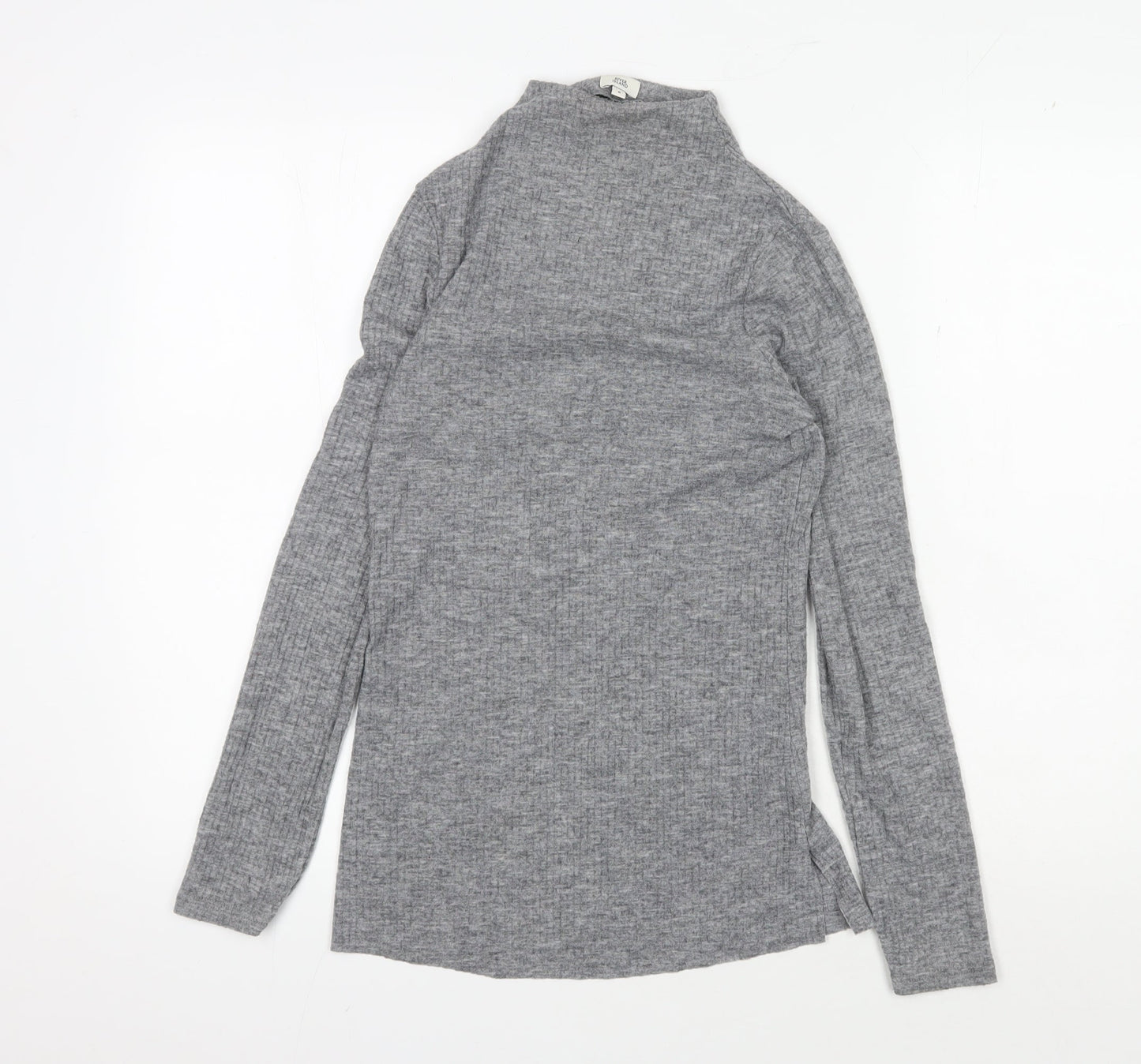 Womens UK Size 8 River Island Grey Basic T-Shirt