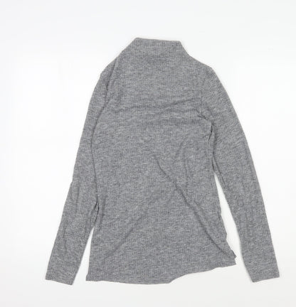 Womens UK Size 8 River Island Grey Basic T-Shirt