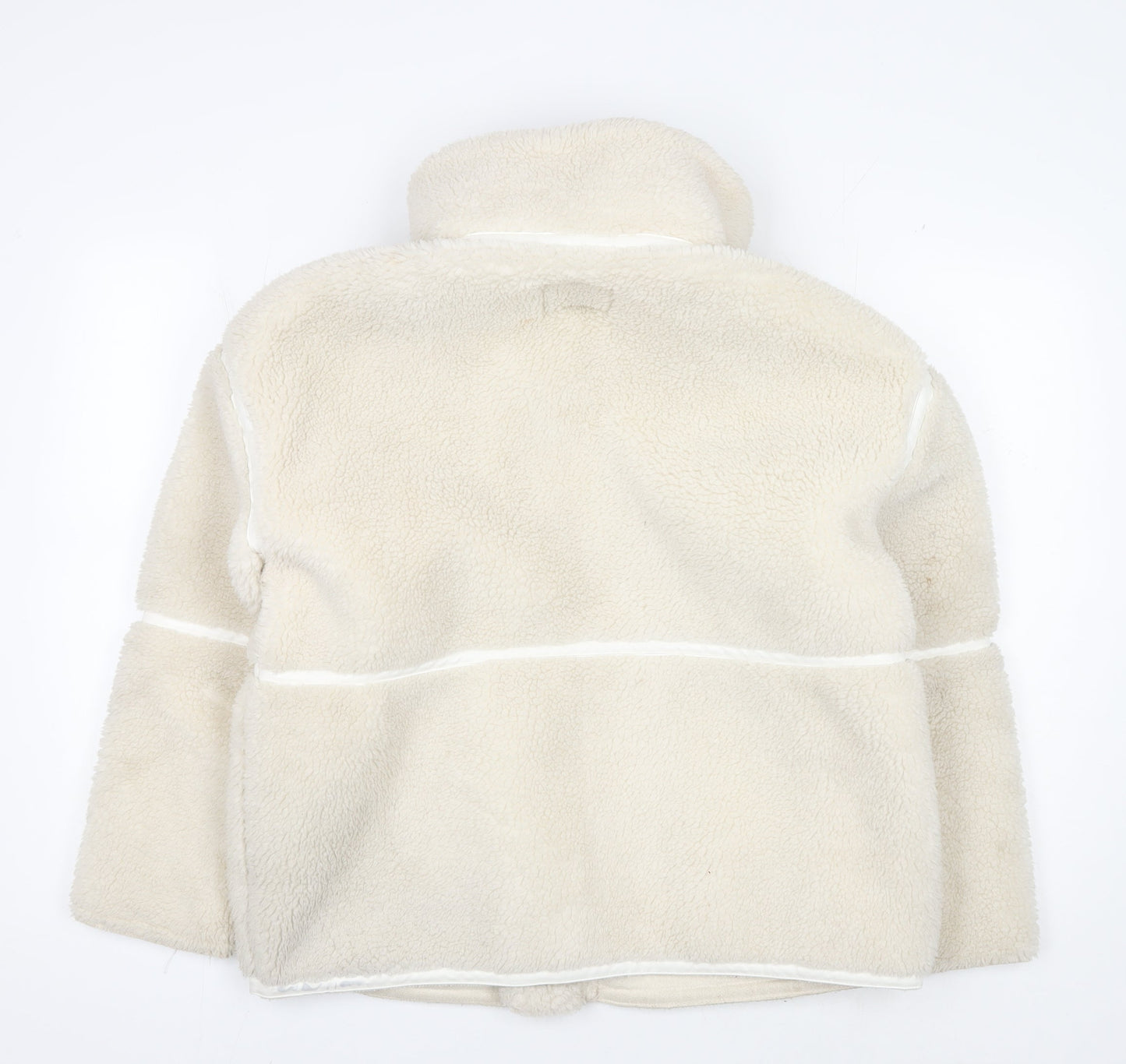 QED LDN Women's Ivory Fleece Jacket Size 10
