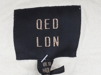QED LDN Women's Ivory Fleece Jacket Size 10