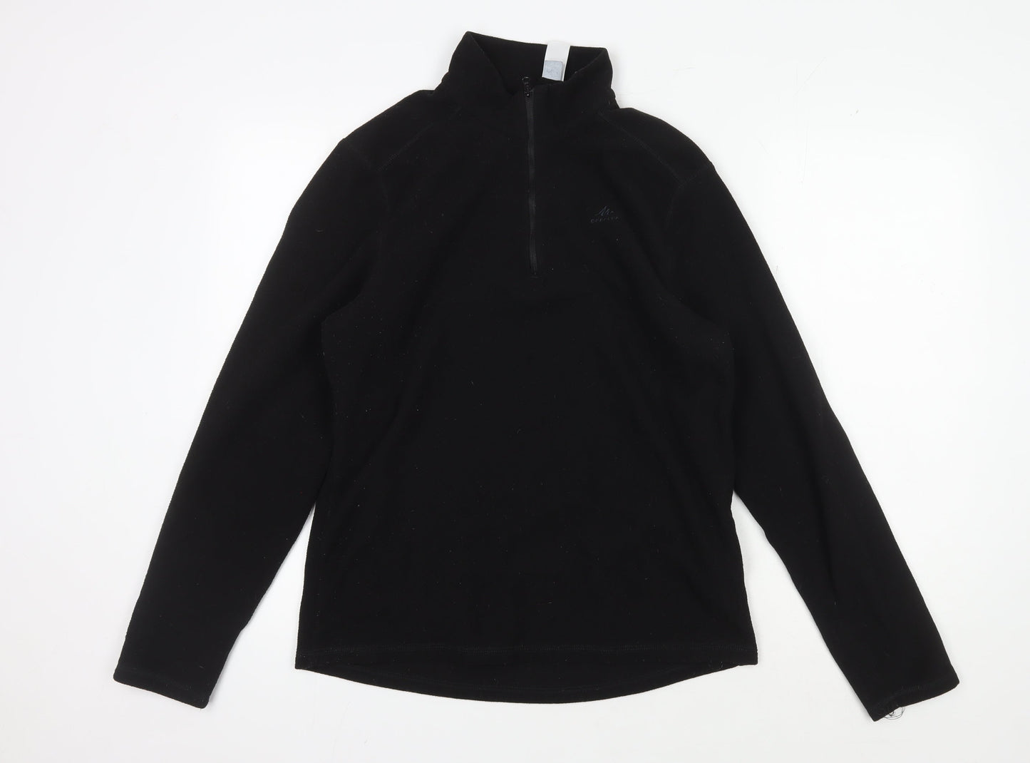 Decathlon Unisex Black Fleece Zip Sweatshirt Size L
