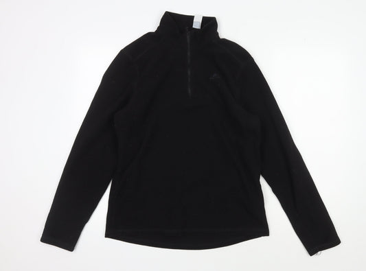 Decathlon Unisex Black Fleece Zip Sweatshirt Size L