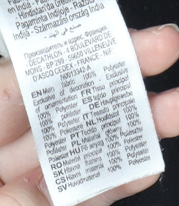 Decathlon Unisex Black Fleece Zip Sweatshirt Size L