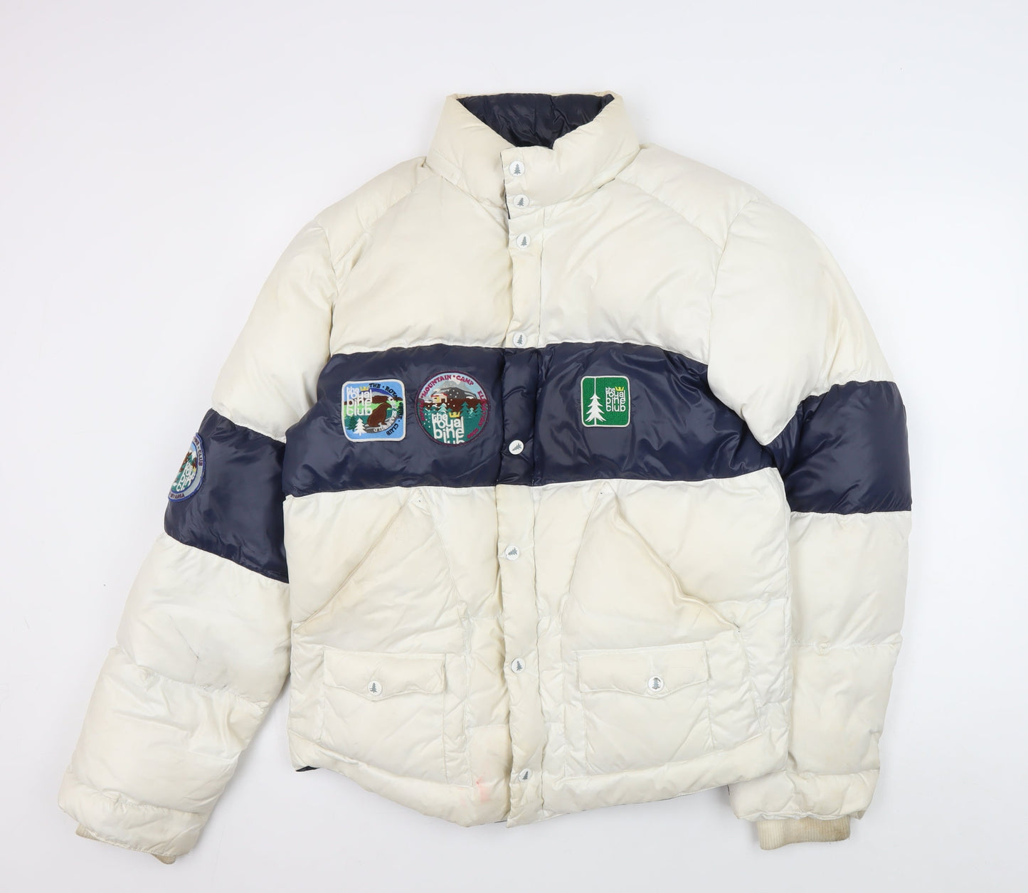 Mens UK Size XL The Royal Pine Club Ivory Puffer Jacket