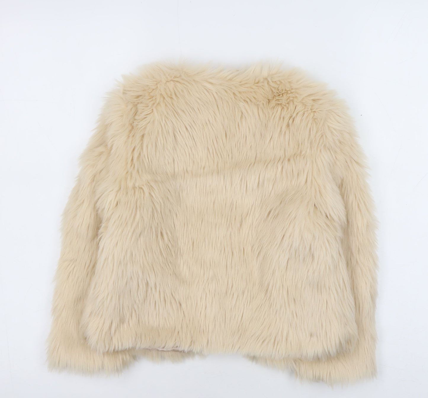 Superior 1884 Girls Beige Faux Fur Jacket Size 7-8 Years