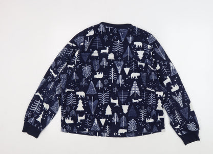 Old Navy Women's Blue Fleece Pyjama Top, Size M