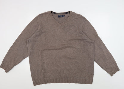 Maine New England Men's Brown XL V-Neck Pullover